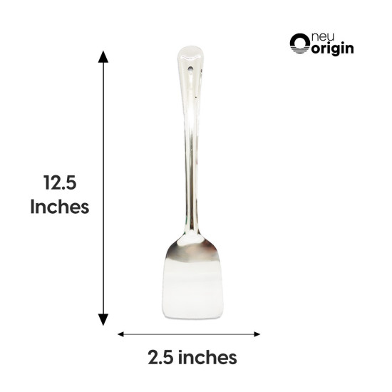 NeuOrigin Stainless Steel Spatula Turner, 12.5x2.5 inches - Precision Cooking for Pancakes, Grill, Fish & Eggs - Durable Kitchen Tool for Everyday Use