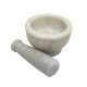 NeuOrigin Marble Mortar and Pestle Set - 4" Stone Grinder Bowl and 2" Ceramic Pestle for Kitchen and Spice Grinding - Perfect for Herbs, Spices, Salt, and More