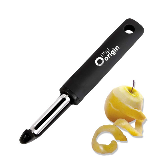 NeuOrigin Stainless Steel Swivel Vegetable Peeler - One Size, Black (8.35x1.54") - Comfortable Handle - Dishwasher Safe, Easy to Use & Maneuver - Perfect for Potatoes, Apples, Carrots & More