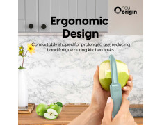 NeuOrigin Stainless Steel Swivel Vegetable Peeler - One Size, Black (8.35x1.54") - Comfortable Handle - Dishwasher Safe, Easy to Use & Maneuver - Perfect for Potatoes, Apples, Carrots & More
