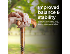 NeuOrigin Wooden Walking Stick/Wooden Cane/Length 37 inch/Walking Stick for Elders/Brown Color Wooden Cane/Handmade