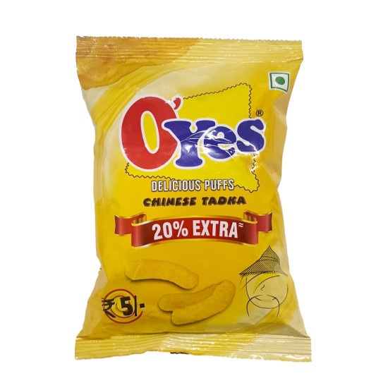 O'Yes Delicious Puffs Chinese Tadka, 18g	